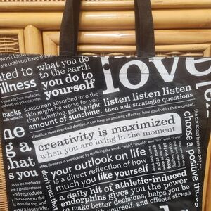 lululemon athletica Black and White Tote Bag Bundle Of 2
